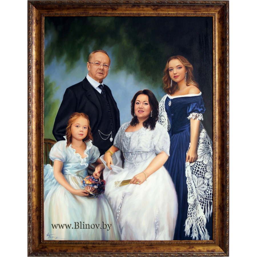 Семейный портрет маслом 159